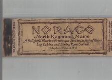 1930s Matchbook Cover Diamond Q Noraco Cabins & Dining Room North Raymond ME picture
