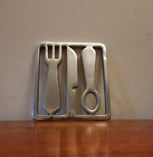 Pewter Art Deco Trivet Wall Decor By Arte Giancarlo Made In Honduras picture
