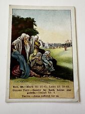 Vintage 1914 Bible  Picture Lesson Card Vol. 36 No. 4 Christ Crucified picture