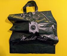 Marshall Field's Green Plastic Bag w/ Handles & White Clock Chicago OOP Rare  picture