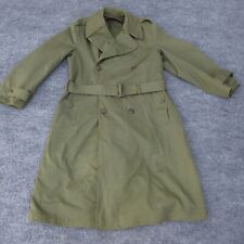 VTG WW2 1946 US Army Military Trench Coat w/ Wool Liner Medium Regular picture
