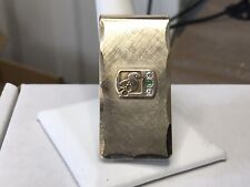 12k Gold Filled Diamond, emerald Shaw’s Supermarket Years Of Service Money Clip  picture
