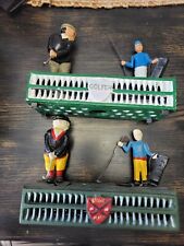 Lot 2 VINTAGE Mechanical Cast Iron Golf Coin Bank 'Hole In One' Piggy Bank As Is picture