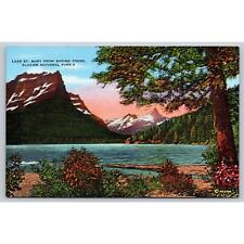 Postcard MT Glacier National Park Lake St Mary From Baring Creek picture