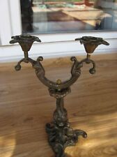 Antique bronze two-arm candlestick, Imperial Russia, rare picture