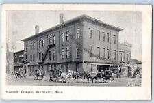 Rochester Minnesota MN Postcard Masonic Temple Exterior Building c1908 Vintage picture