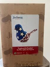 Jim Shore Feathered in Freedom Bird - 4th of July Red White & Blue  picture