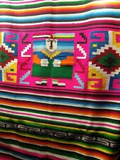 Vintage Navajo Mexican Native South American Mayan Zapotec Blanket Rug  53