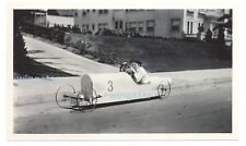 Old Photo Race Car Racing Soap Box Derby Boy Child Kid Street Homemade Vintage picture