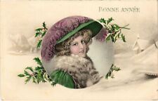 CPA AK Young Lady - Bonne Annee ARTIST SIGNED (1387237) picture