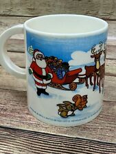 Vintage Christmas Rudolph Blinky Mug (does not work) 1989 Santa picture