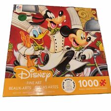 Disney Fine Art 1000 piece Puzzle “Wheeling with Flavor” Mickey Goofy Donald picture