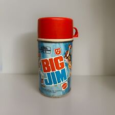 1972 Big Jim Thermos For Lunchbox Mattel Sport Action Man Fig Vintage Tin w/ Cap picture