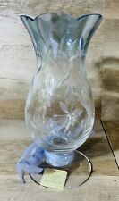 Lenox Crystal Floral Spirit 9” Blue Ombré Etched Vase picture