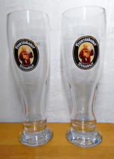 Franziskaner Weissbier 0.5L German Tall Beer Glasses Set of Two (2) Pilsner picture