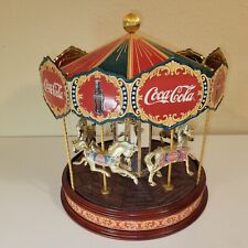 Coca Cola 1997 Franklin Mint Musical Carousel 11” Tall See Video  picture