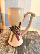 Hand Thrown Art Pottery Goblet by Cottonwood Arts Studio, Grapes 3D Unique picture