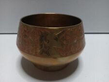 Brass Orange Enamel Unicorn Bowl Dish Made in India  picture