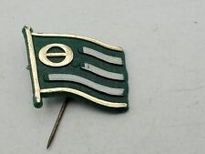 Vintage Green Plastic Ecology Flag Stickpin Pin Lewtan USA Unusual S9 picture