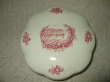 Wedgwood 1934 REX WHISTLER CLOVELLY Pattern Large SCALLOPED TRINKET BOX picture