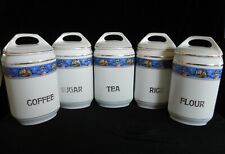 ATLAS Czech Lusterware CANISTER SET Coffee Tea Sugar Flour Rice (Set of 5) picture