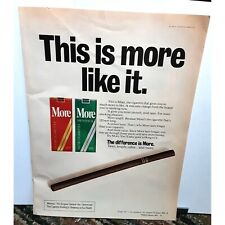 1979 More Cigarettes Vintage Print Ad Original picture