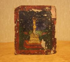 Rare 1700s Old Antique Tibetan Buddhist Tsaklis Miniature Thangka Vajra Bell picture