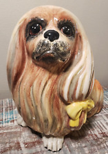 Pekingese Dog Ceramic Statue LARGE Made in Italy Hand-Painted Glossy picture