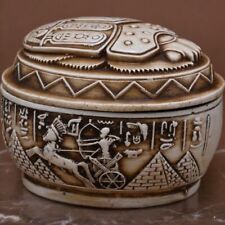 RARE Scarab Box With Ancient Hieroglyphic Pharaonic inscription Rare Antiques BC picture