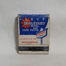 Vintage Boulevard Motel Cafe Petite Girlie Matchbook Minneapolis MN Advertising picture