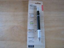 Kikkerland 4-In-1 Pen Tool Black Screwdriver, Level, Ruler, Pen picture