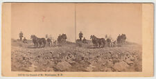 SUMMIT OF MT WASHINGTON - HORSES - WAGON - PEOPLE - WHITE MOUNTAINS - BIERSTADT picture