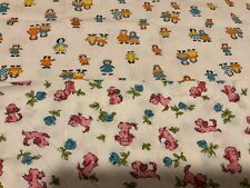Vintage calico yellow fabric 39”/40” picture