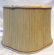 Vintage Antique Pleated Fabric Oval Lamp Shade 9