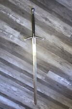 Vintage Solid 440 Stainless Scottish Medieval Gaelic Claymore Sword 54” picture