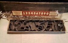 Vintage Cookie Cutter Number Set FOX RUN Cookie Baking Set Missing #8 picture