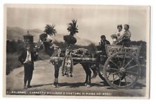 A Sicilian Cart in  Traditional Costume Palermo  Real Photo Postcard Not Posted picture