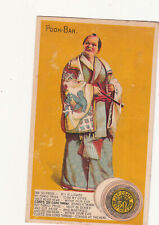 J P Coats Spool Thread POOH BAH Japanese Man Robes Mikado Vict  c1880s picture