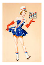 American Beer - Miss America - Vintage Advertising Poster - Beer and Wine Print picture