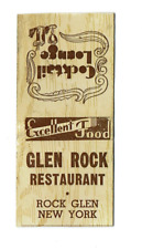 1950s Glen Rock Restaurant Rock Glen New York Vintage Matchbook Cover picture