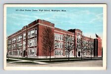 Muskegon MI-Michigan, New Bunker Junior High School, Antique Vintage Postcard picture
