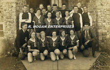Vintage 1900's HIGH SCHOOL BASKETBALL TEAM & CHEERLEADERS RPPC POSTCARD P2 picture