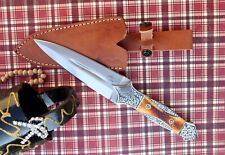 Exquisite Handmade Forged Damascus Steel Dagger Knife picture