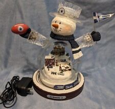 Dallas Cowboy Masterpiece Crystal Snowman Village Figurine Bradford Exchange NFL picture