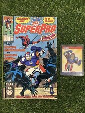 NFL Superpro #1  1991 Marvel Comics Spider-Man App PLUS 1990 Pro Set SUPERPRO SP picture