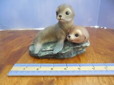Home Interiors MASTERPIECE by HOMECO Porcelain Seals Figurine 1981 picture