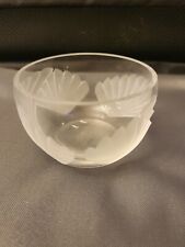 Vintage Lenox Fanlight Small Crystal Bowl Clear Frosted  picture
