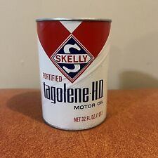 Vintage Skelly Tagolene - HD  1 qt Full Motor Oil Can NOS S.A.E. 20 Red & White picture