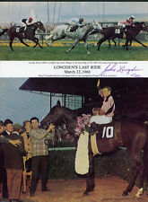 Original Autographs Jockey John Longden on Commemorative Last Ride Page   M26 picture