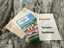 1957 PARADE MAGAZINE TURNPIKE GUIDEBOOK & GUIDEMAP IN ORIGINAL ENVELOPE picture